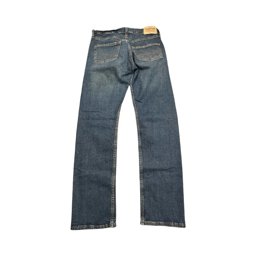 Signature Levi Strauss Jeans Mens 29x30 Blue Straight Leg S58988-0024 Denim
